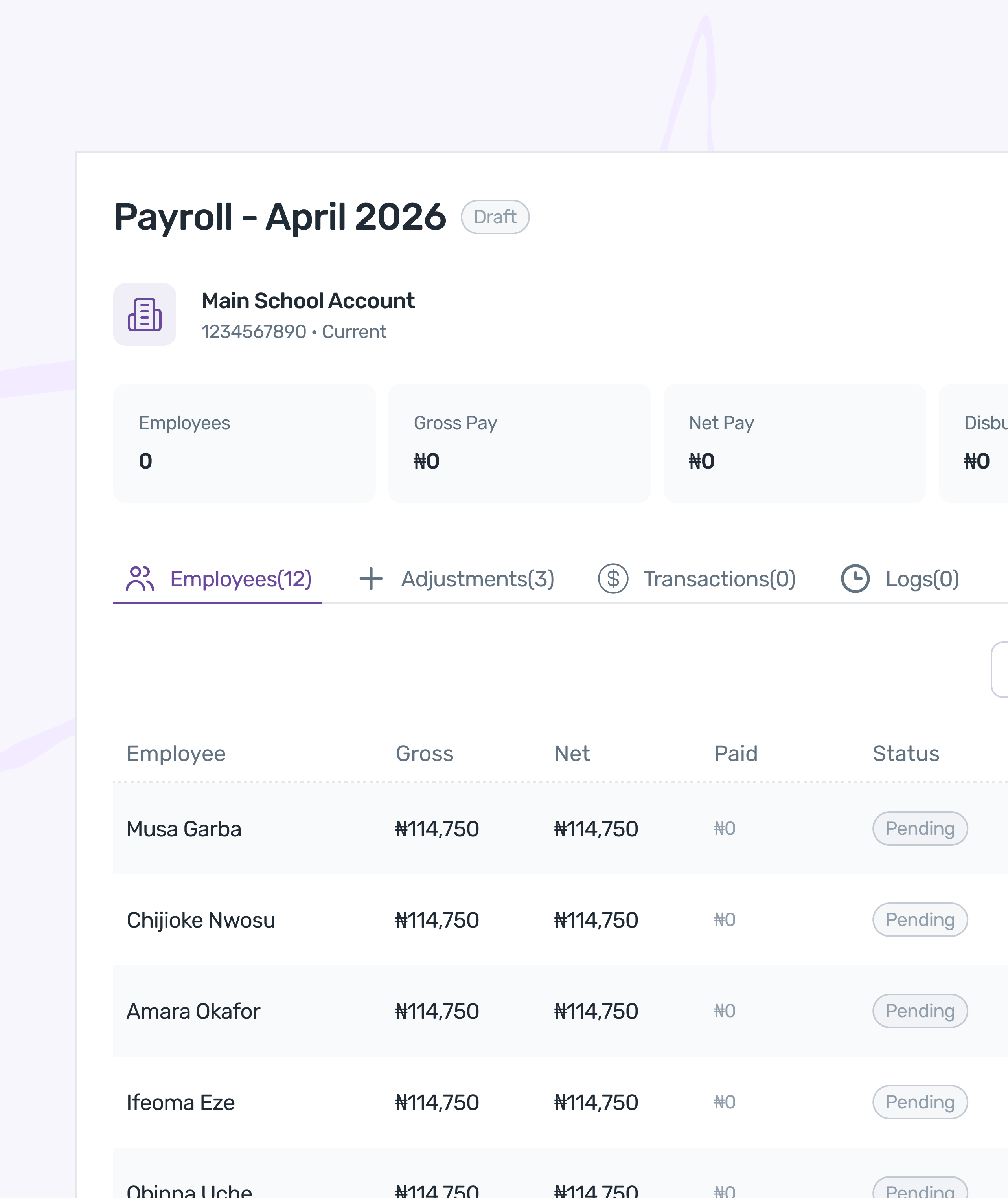 FundTrak salary advance request and approval workflow